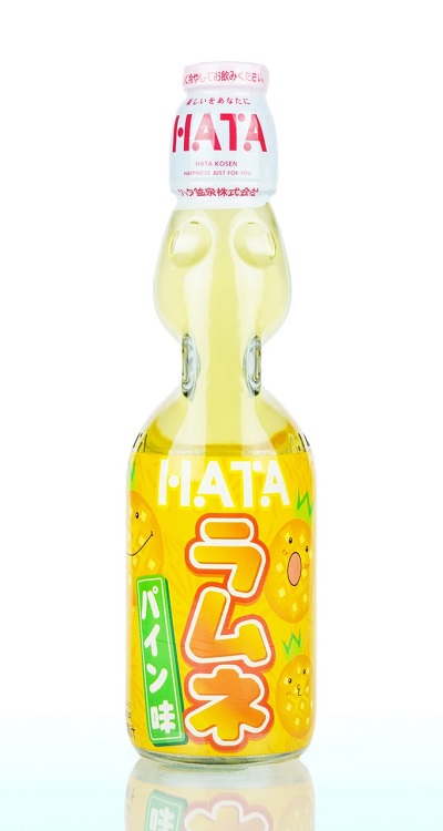 Soda Ramune gusto Ananas - Hata Kosen 200ml.